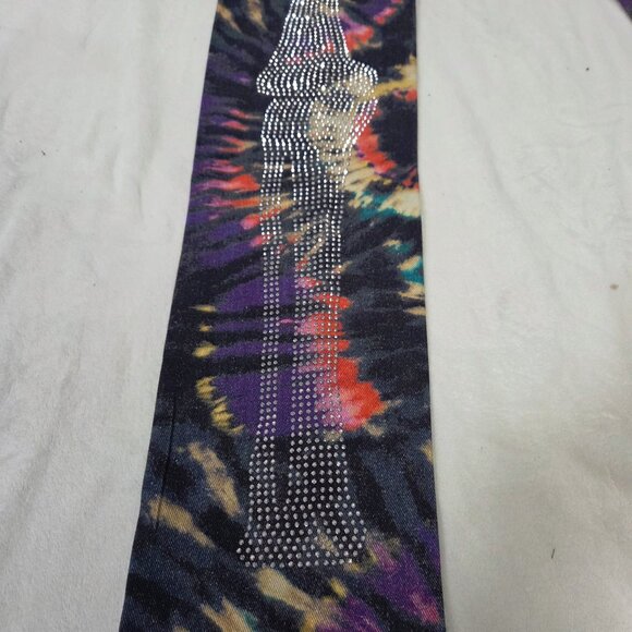 MNML Men’s Size 30 Skeleton Sequins/Rhinestones Multicolored Denim Jeans - Picture 8 of 9